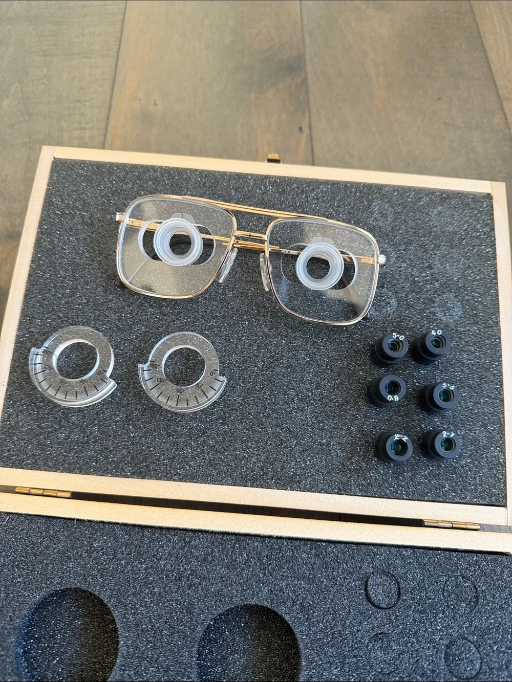 Vintage Camflex Loupes Dental Medical Jeweler Made in Italy Case Lenses Glasses